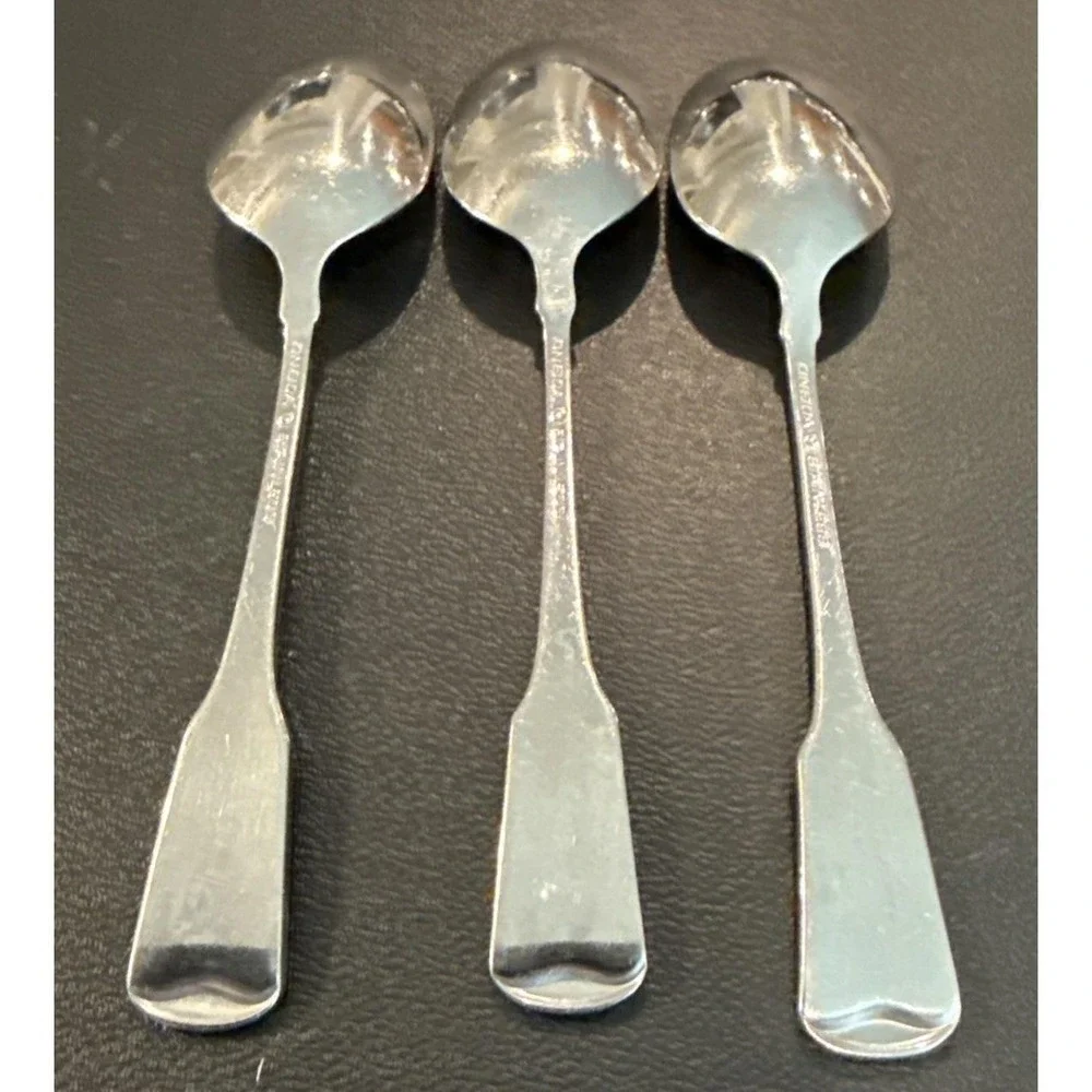 Oneida Cube Sandhurst Teaspoon Spoon Spoons Stainless Steel Flatware Set Of 3